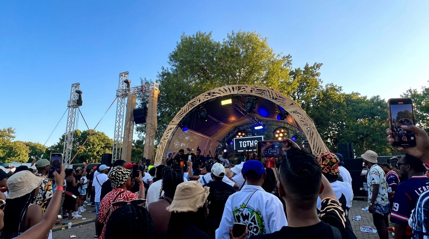 LimboFest branded event stage with dramatic lighting